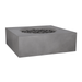 Pyromania Tao light  fire table with lava rocks and minimalist square shape.